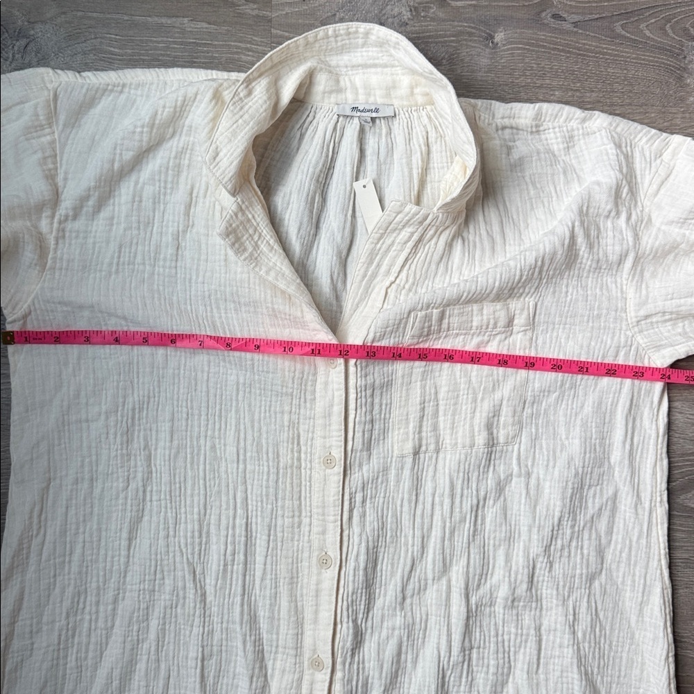 NEW Madewell Lightestspun Cover-Up Maxi Shirtdress Medium - Picture 9 of 12